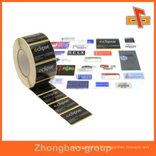 Guangzhou vendor wholesale printing and packaging material custom self adhesive hat label sticker